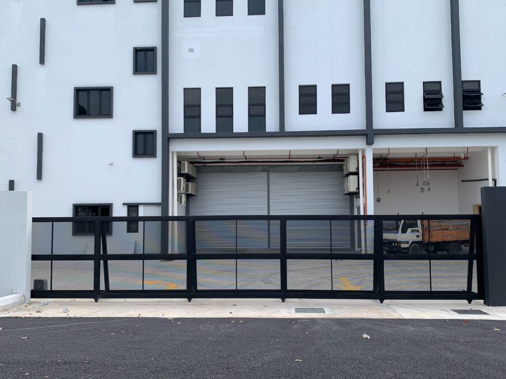Plate Gate gate- 5 Mild Steel Perforated Plate Sliding Gate - Matric Services