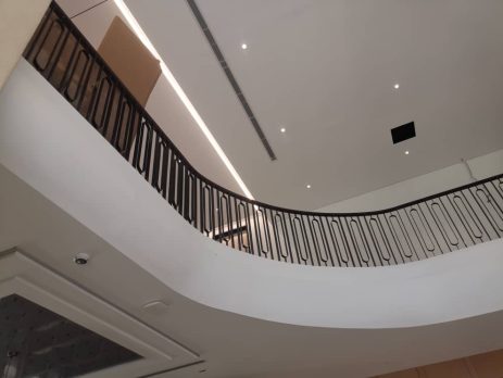 SCR 02- MILD STEEL CIRCULAR RAILING WITH NYATOH TIMBER HANDRAIL ...
